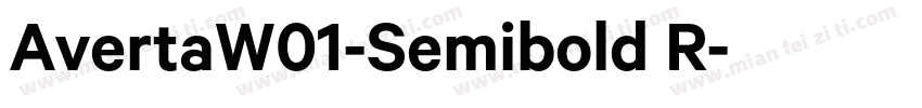 AvertaW01-Semibold R字体转换